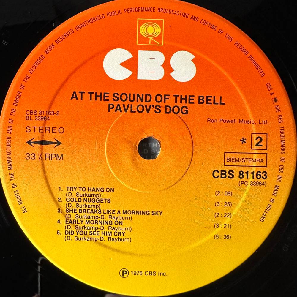 Pavlov's Dog ‎– At The Sound Of The Bell (Голландия 1976г.)