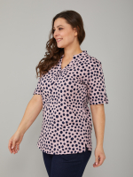 Блузка БЛ-122/пудра-синийгорох