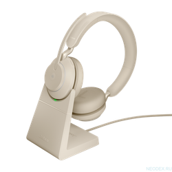 Jabra Evolve2 65 Stereo MS USB-C беспроводная гарнитура бежевая с док-станцией ( 26599-999-888 )