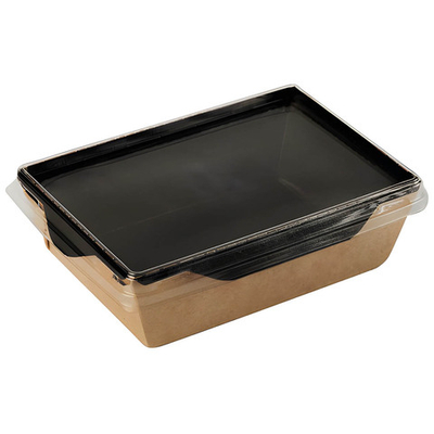 Контейнер бумажный с крышкой Old School Black 500 мл 140х105х45 мм 1/300