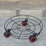 Подставка для цветов на колесах 34см металлическая