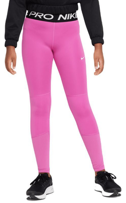 Брюки для девочки Nike Girls Pro Dri-Fit Leggings - active fuchsia/white