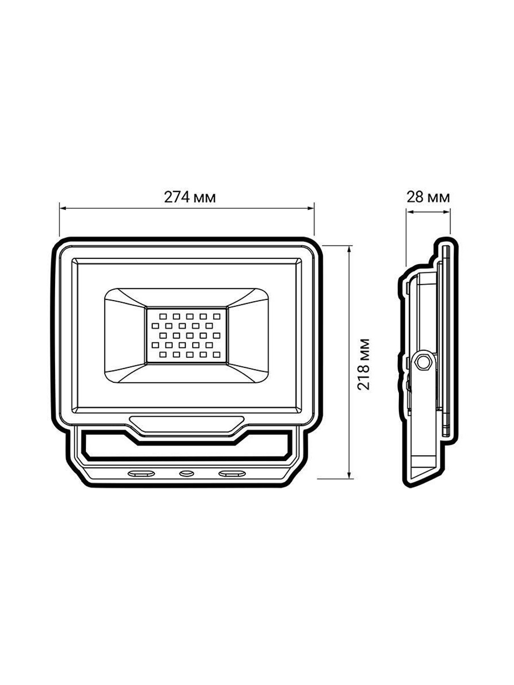 Прожектор светодиодный PFL-C3 100Вт 6500К IP65 ДО закален. прозр. стекло Pro JazzWay 5023628A