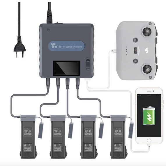 Зарядное устройство 6 в 1 для DJI Mavic 3 / 3T / 3 Pro