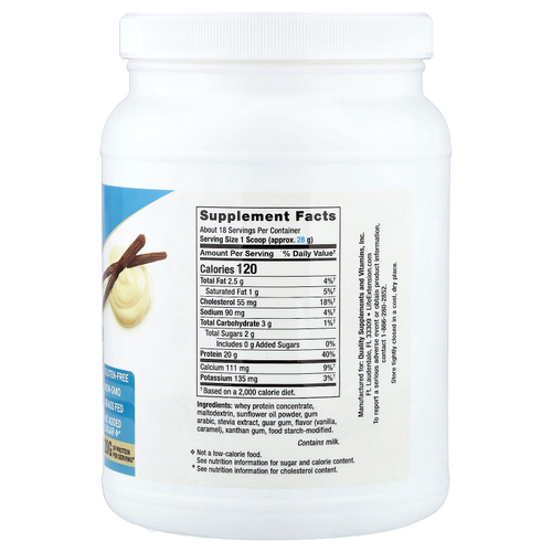 Life Extension, Wellness Code®, концентрат сывороточного протеина, со вкусом ванили, 500 г (1,10 фунта)