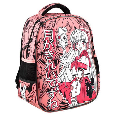 Ранец школьный, Феникс+, 27,5x37,5x14,5 см, полиэстер, ЭВА-панель, сублимационная печать, цветной светоотражающий рант, 1 отделение (-я)