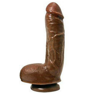 Реалистичный фаллоимитатор на присоске Adam&rsquo, s PleasureSkin , 20 см (Цвет: коричневый)