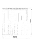 Штора для ванной Nofer 09051.178.V, белый винил