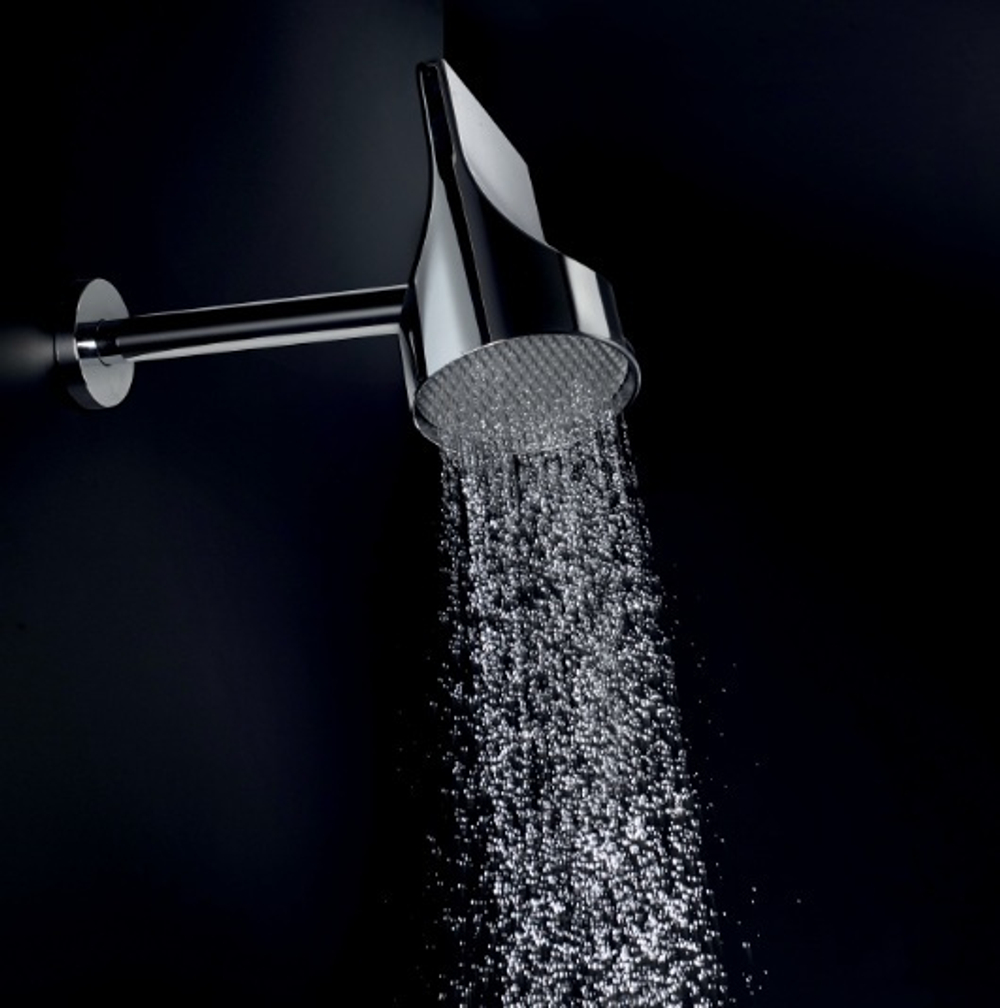 Bossini Apice душ верхний, поворотный, настенный держатель Ø100 мм, цвет белый матовый