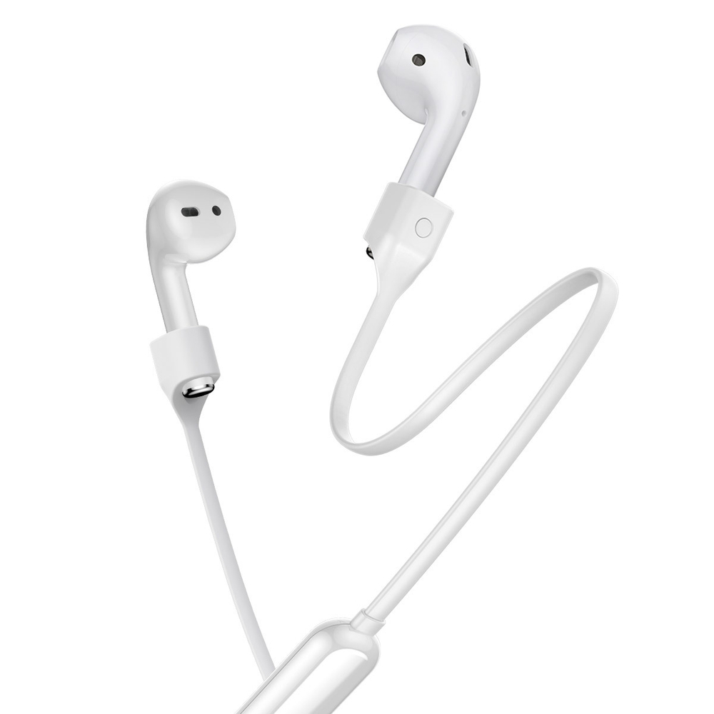 Держатель для Apple AirPods 1/2 Baseus Sports Collared Silicone HangingSleeve - White