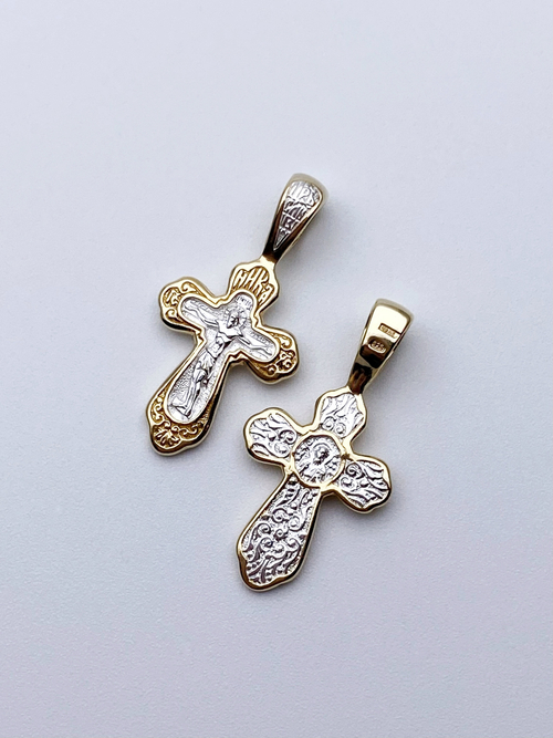 Крест из серебра/Позолота/Николай