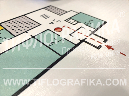 Тактильная мнемосхема ПВХ 470х610х3 мм. Полноцветная