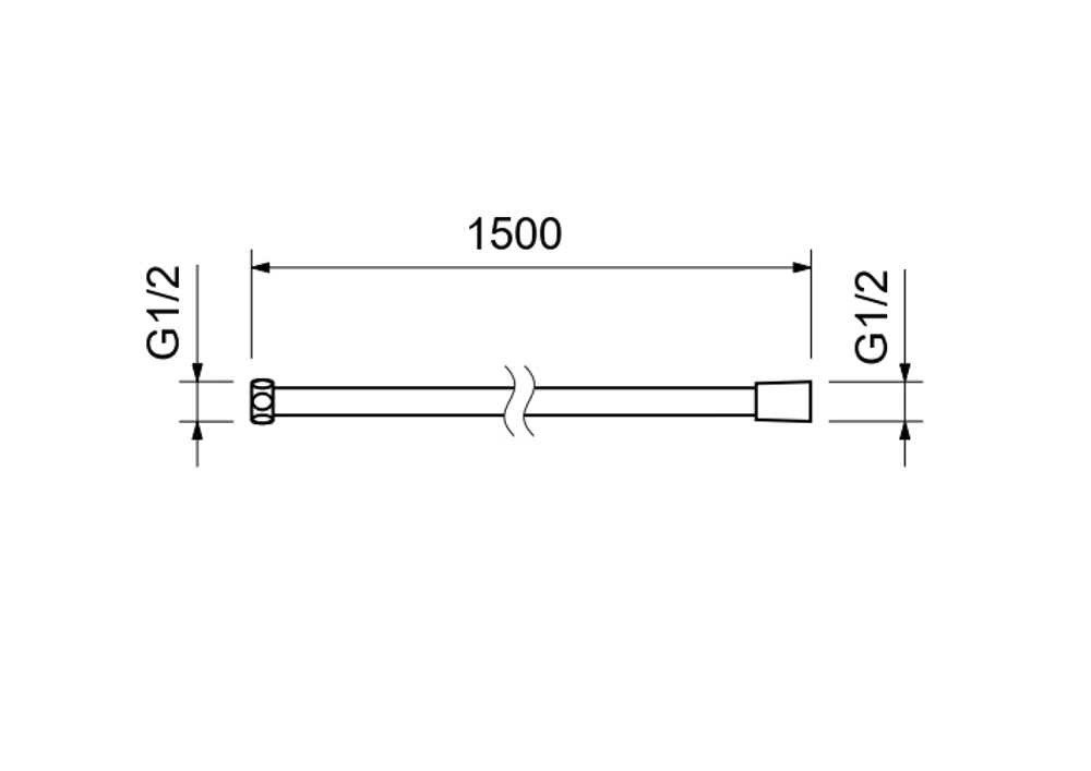 AQ2105BG шланг для душа 150 см нержавейка, шлиф. золото