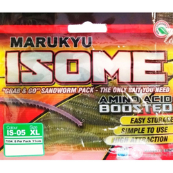 Силиконовая приманка Marukyu Isome L IS06 #Glow pearl sandworm