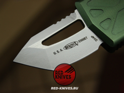 Нож Microtech Exocet T/E - танто клинок, зеленая рукоять RK/Н31