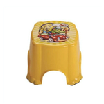 Табурет детский с рисунком "Машинка" с прорезин ножками желтый