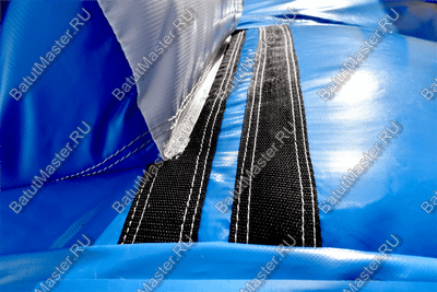 Коммерческий надувной батут-горка "Дракон" 10*5*8 м,без шипов сине-белый