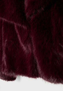 STRADIVARIUS Укороченная шуба из искусственного меха, бургунди