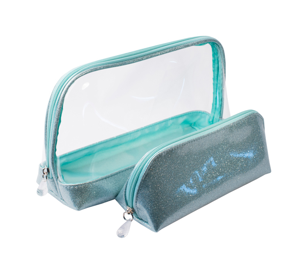 Набор мятных немецких косметичек "Северное сияние" DEWAL BEAUTY BG-324