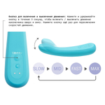 Голубой вибратор 18см для стимуляции зоны G Iroha Fit+ Aonami SMF-01