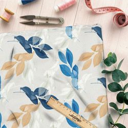 Ткань футер 2-х нитка листья простые