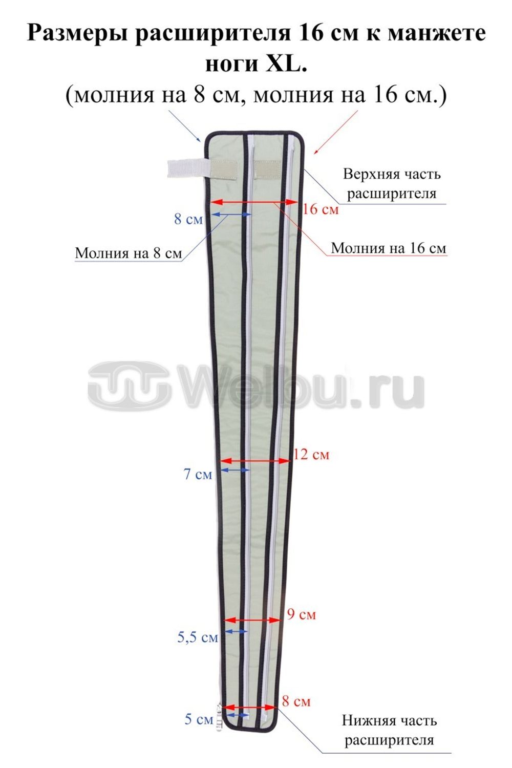 Аппарат для лимфодренажа и массажа WelbuTech Seven Liner Zam-200S, стандартный комплект, размер L