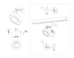 Светильник светодиодный трековый GL6868 BK черный LED 15W 4200K D115*80