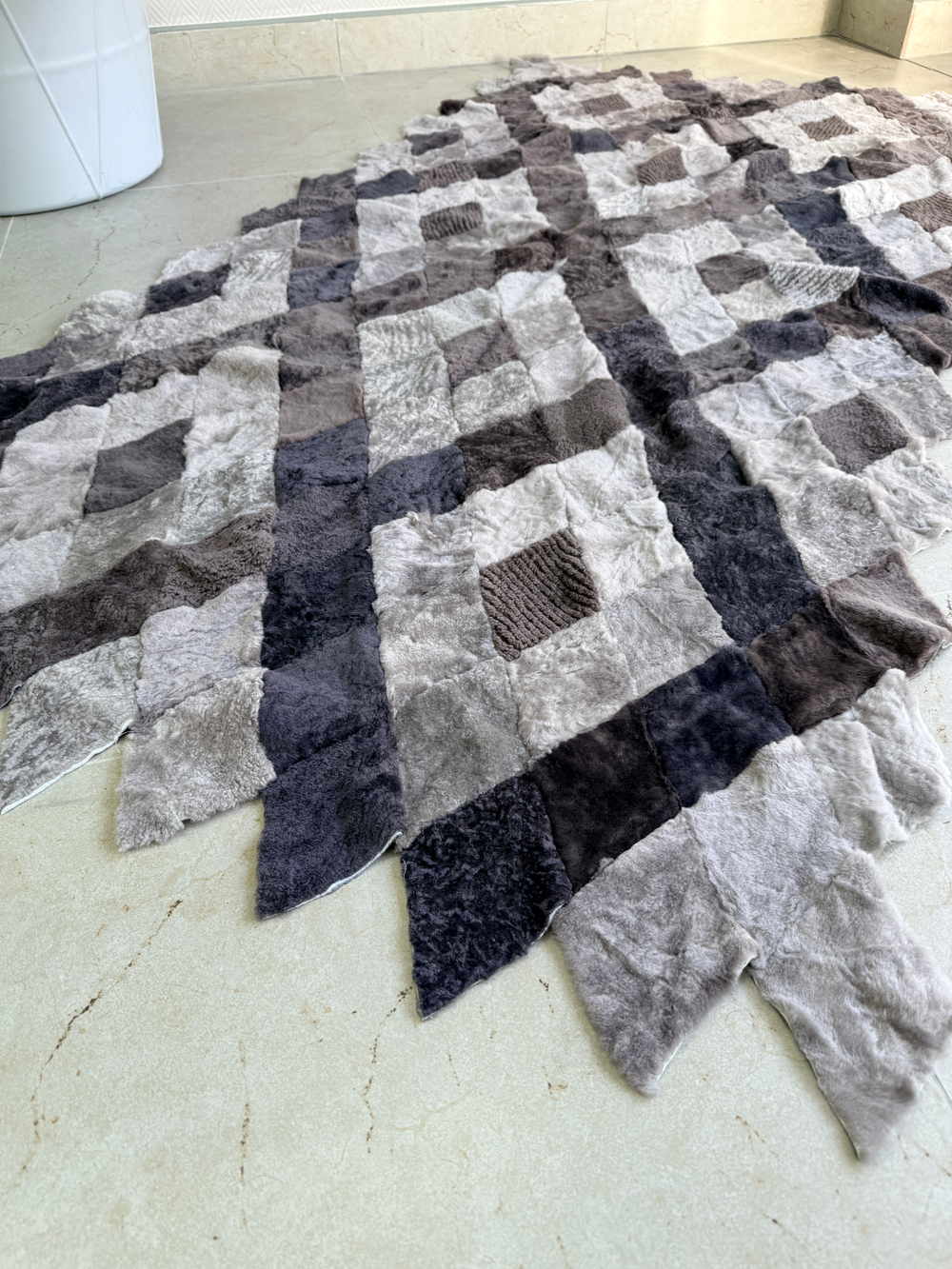 Покрывало меховое ковер из шкуры овчины