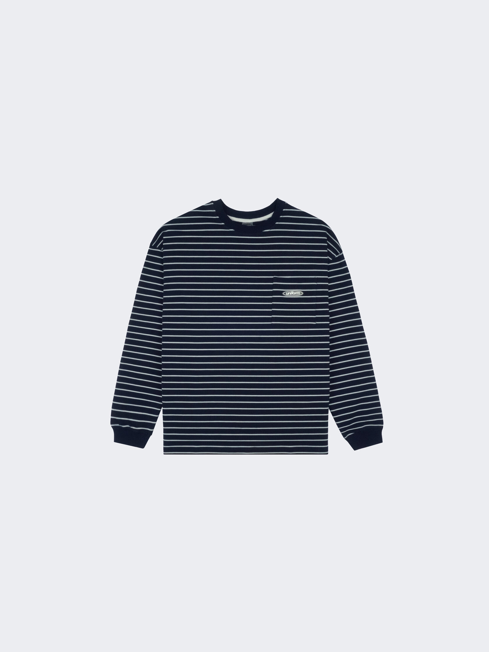 Лонгслив UNIFORM Relaxed Pocket Stripe, Синий