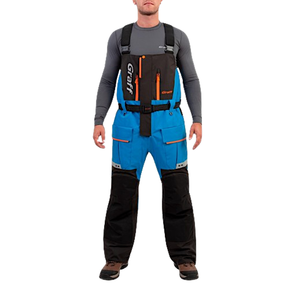 Костюм-Поплавок Graff 215-O-B-3 Зима +5°С -15°С Черный / Голубой Bratex 8/8 -