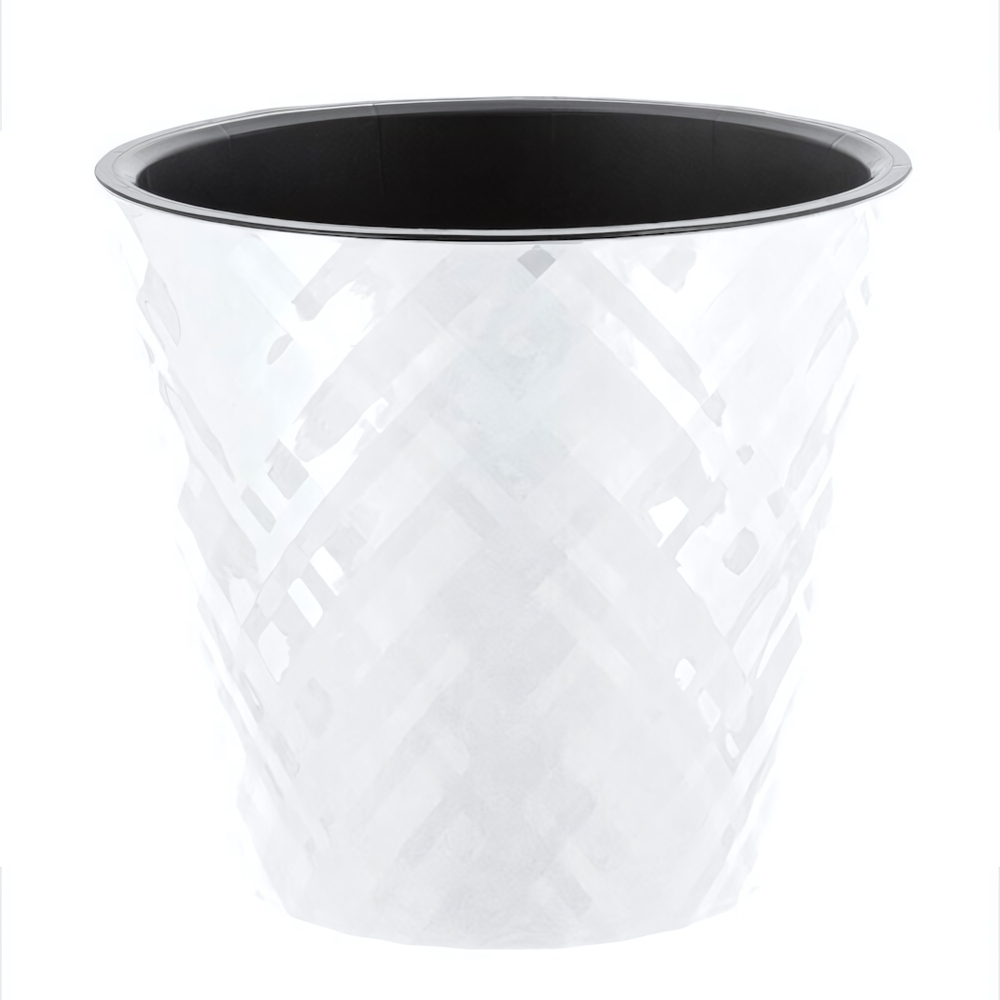 Горшок для цветов InGreen Manhattan D230мм, 5 л c дренажной вставкой, белоснежный жасмин