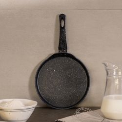 СКОВОРОДА БЛИННАЯ AGNESS С АНТИПРИГАРНЫМ ПОКРЫТИЕМ "BLACK MARBLE", 22Х2СМ, ИНДУКЦИОННОЕ ДНО