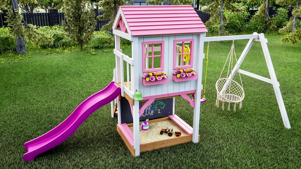 Детский домик с качелями "Прованс"