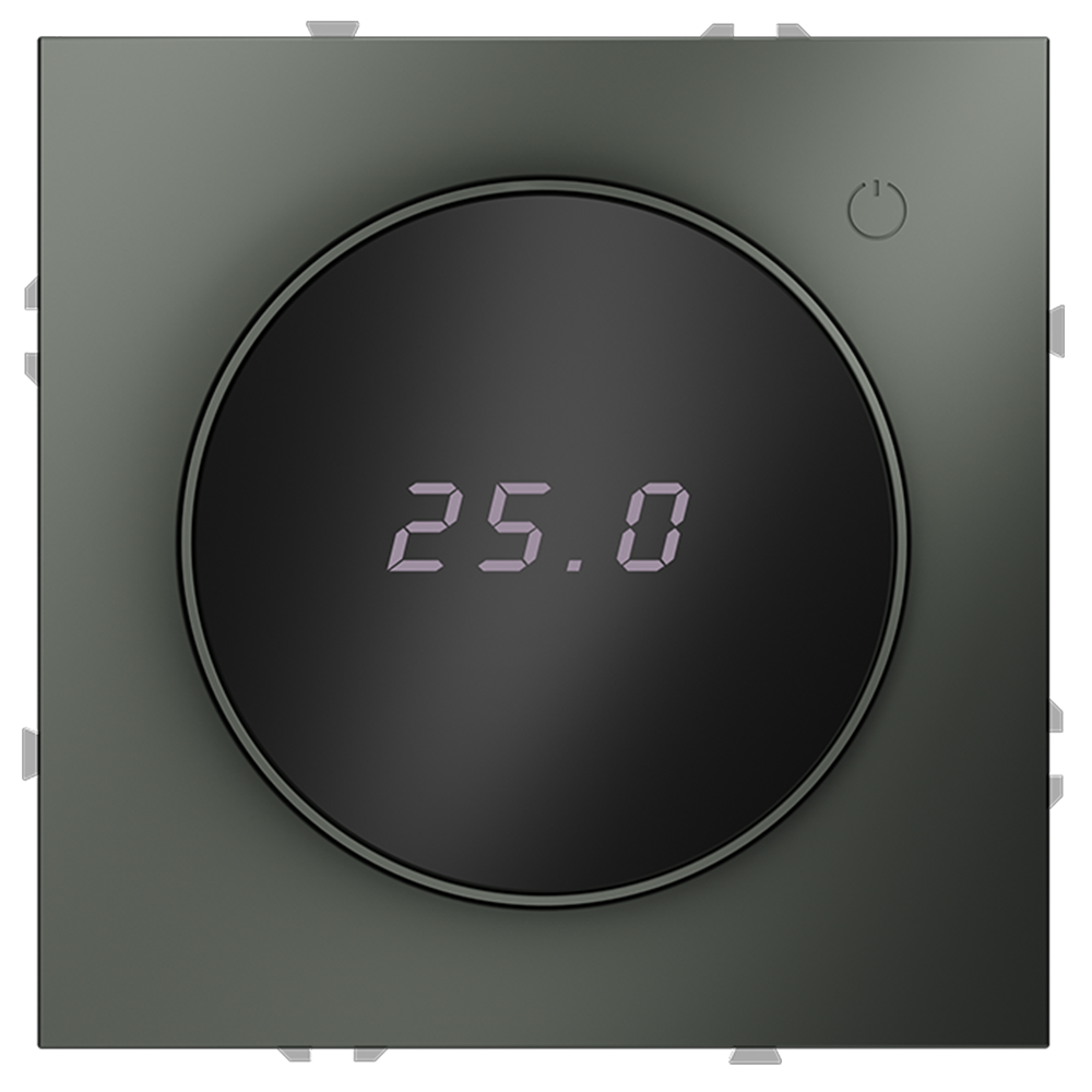 Терморегулятор электронный VOLTUM S70 с индикацией и датчиком, для теплого пола, (титан)