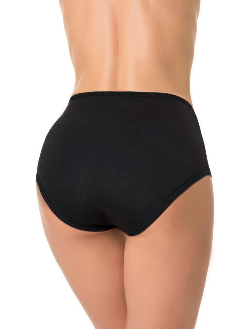 Трусы с высокой линией талии из деликатного бамбукового полотна (Размер: XXL) (Цвет: сливовый)