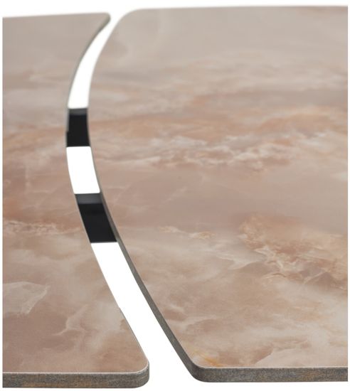 Стол BALDE 120 GLOSS AMBER JADE SOLID CERAMIC / BLACK