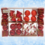 Набор украшений «Сказочная зима» 20*13,7*3 см (24 предмета), Красный