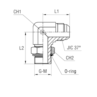 Штуцер FRG90 JIC 9/16 - 16х1.5