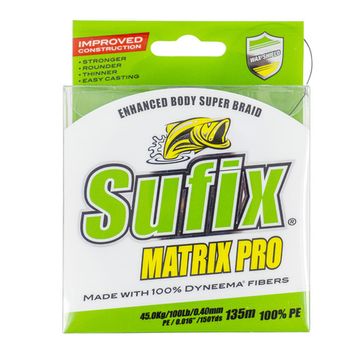 Леска плетеная SUFIX Matrix Pro зеленая 135 м 0.40 мм 45 кг