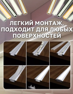 Врезной алюминиевый профиль для светодиодной ленты, серебристый (тип 251), 2 метра
