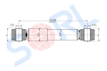 Амортизатор кабины 237/268, O/O, 20x45/20x45 VOLVO (CB0007) SORL