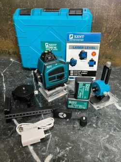 Лазерный уровень нивелир 4D 16 линий зеленый луч 360 с подставкой, KENT MTZ002-16L