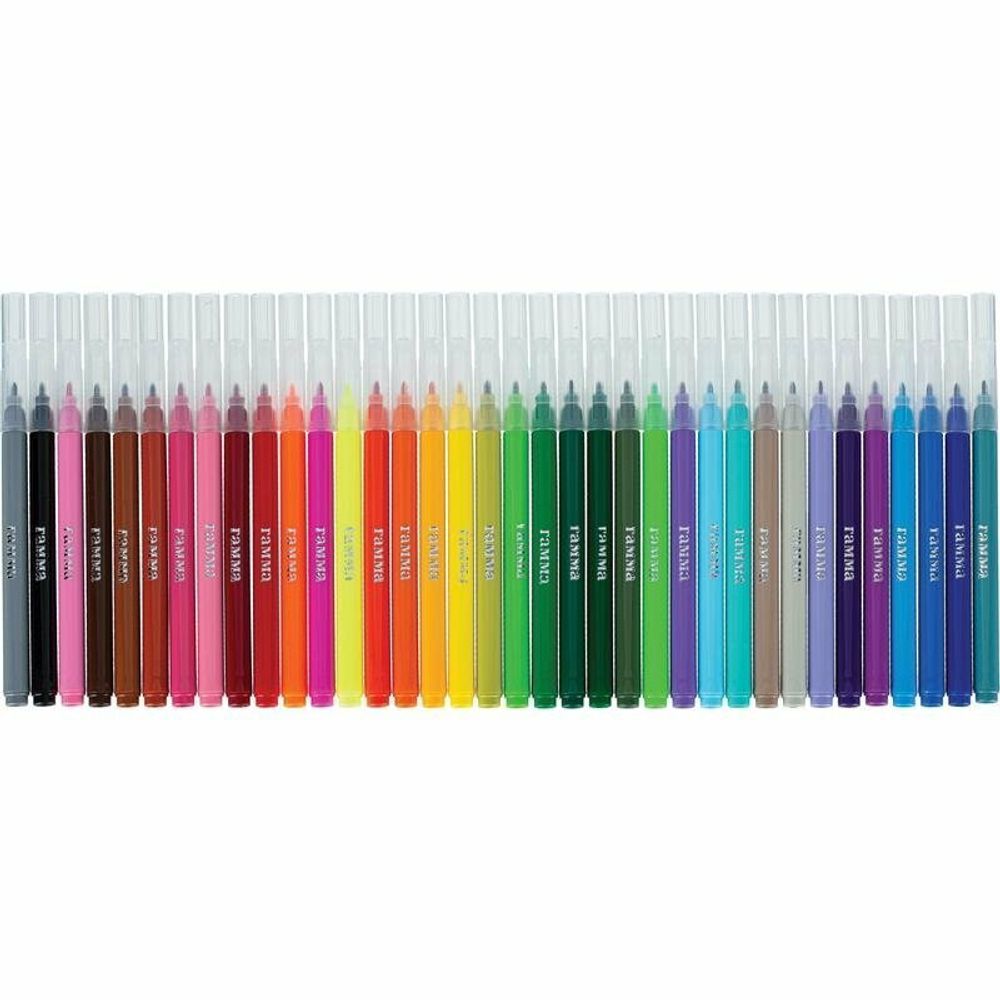 Фломастеры ГАММА "Классические", 36 цветов, вентилируемый колпачок, картонная упаковка, 180319_14