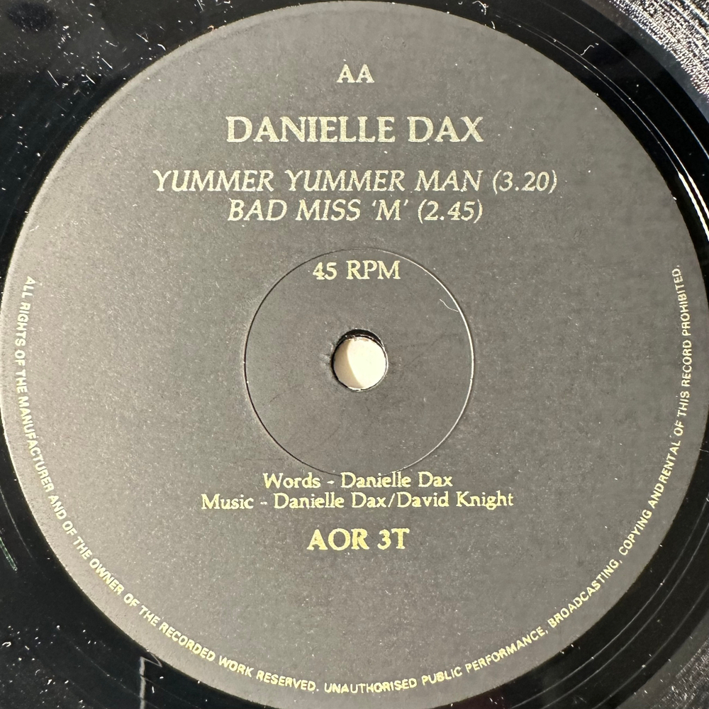 Danielle Dax ‎– Yummer Yummer Man (Англия 1985г.) 12", 45 RPM