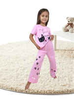 7-55-2 Пижама для девочки (фуфайка и брюки)