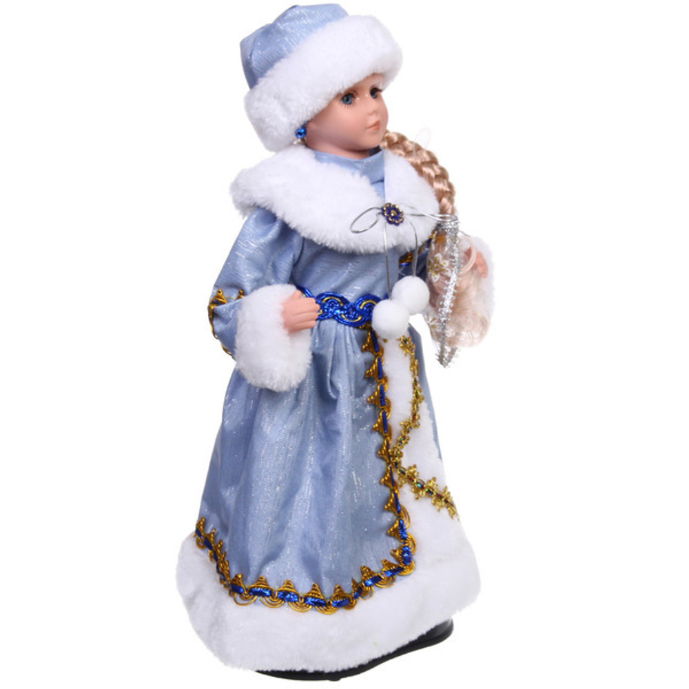 Снегурочка «Волшебный праздник» 40 см в голубой шубке