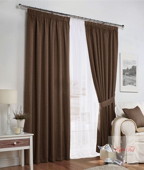 Комплект штор Палермо (венге), Вуаль (белая)