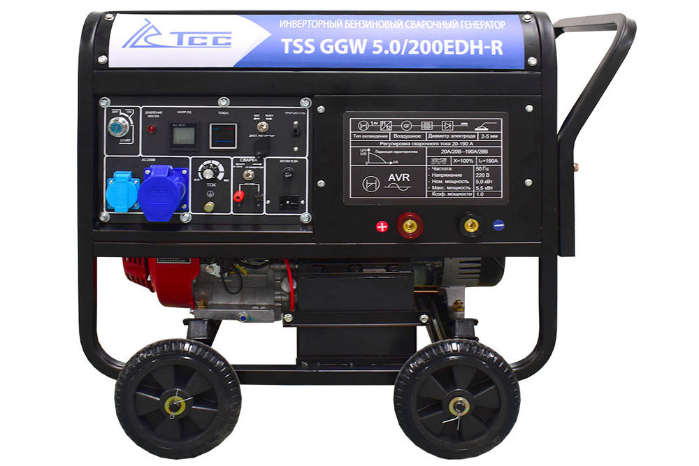 Инверторный бензиновый сварочный генератор (5 кВт) TSS GGW 5.0/200EDH-R (Honda GX390)