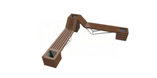 Скамья угловая с вазонами Аврора