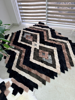 Покрывало меховое ковер из шкуры овчины